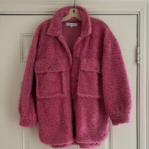 English Factory Pink Sherpa Jacket